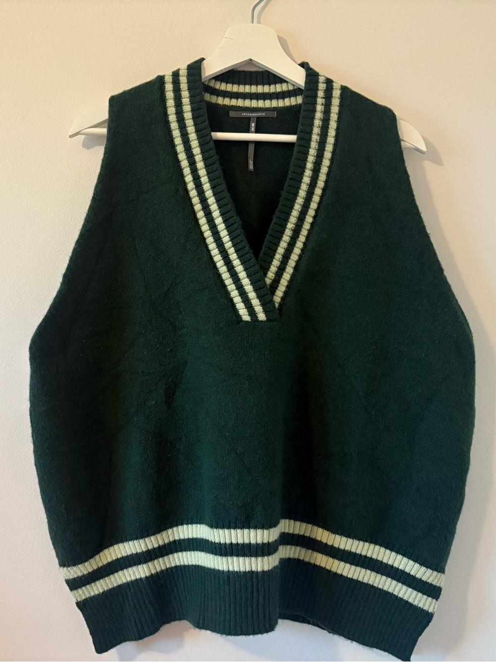 Anthropologie Sporty V-Neck Sweater Vest One Size